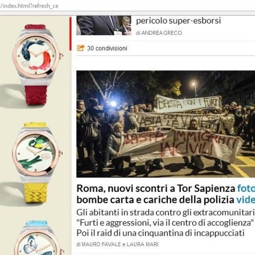 abitanti in strada contro gli extracomunitari