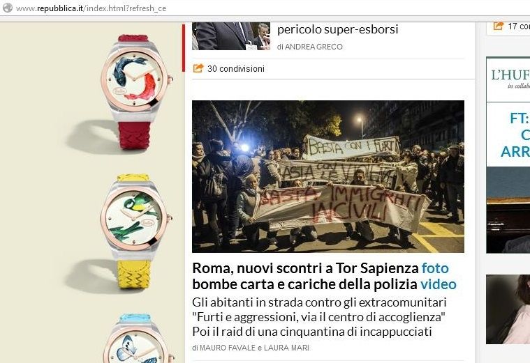 abitanti in strada contro gli extracomunitari